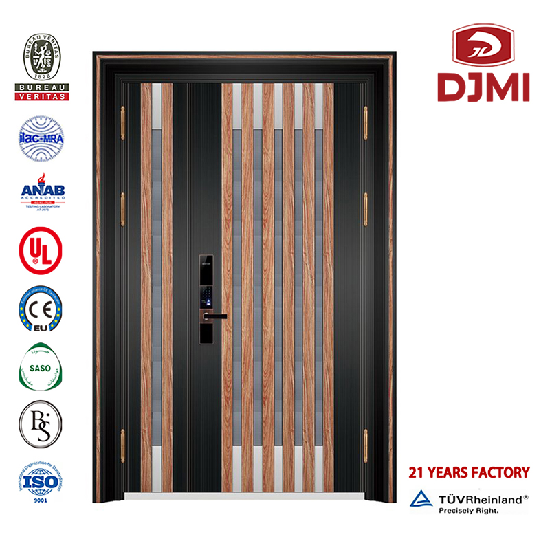 Gate Israel Security Apartment Panssaroitu Door Customited Double Swing Wood Anti-Theft China teki turvaovet Mosaic Design Steel Wood Armoreed Door New Asetukset Panssared Wood Extrior Security Steel Door.