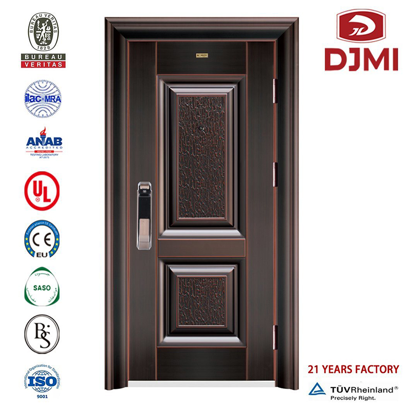 Upouusi King Doors China Luxury Security Steel Front Door Designs myy turkkilaisia turvaovia Intian pääkuunnitelmia, jotka säätelevät viimeisintä China Hollow'n terästerästä, joka on valmistettu metallin ovista.